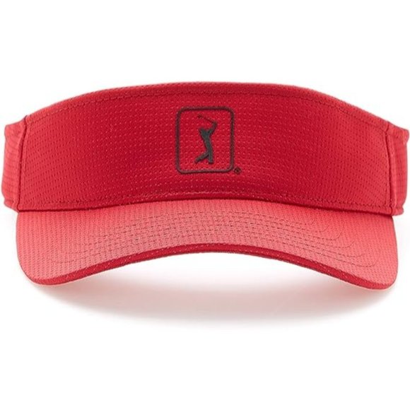 PGA Other - PGA TOUR Men's Standard Mesh Golf Visor, Chili Pepper, One Size
